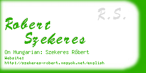 robert szekeres business card